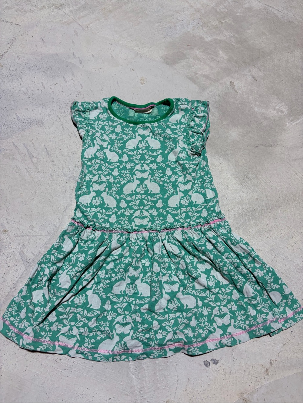 Mini Boden kids Girls' Green Floral Dress 3-4Y